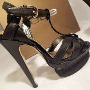Bebe Holly Strappy Heels Espadrille sandals NIB